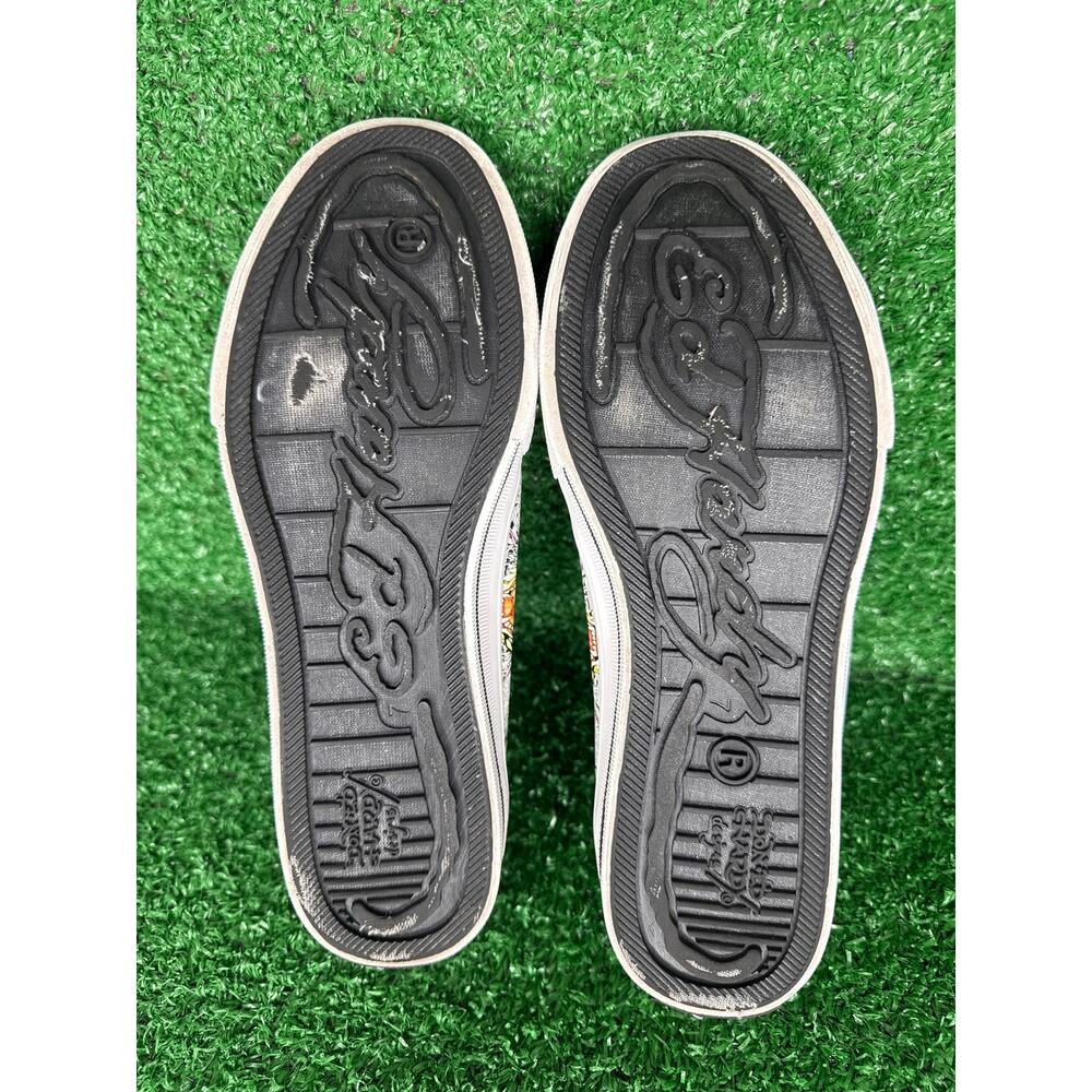 VTG Ed Hardy Christian Audigier Black Tiger Skull Laceless Sneakers Shoes Sz 7 - Picture 8 of 8